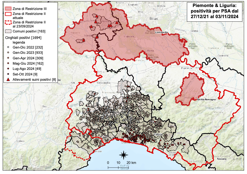 I CONTROLLI PER LA PSA – UN NUOVO POSITIVO IN LIGURIA, NESSUNO IN PIEMONTE