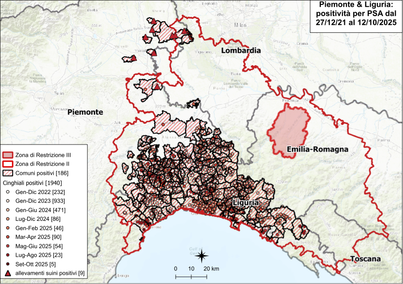 I CONTROLLI PER LA PSA – PER LA SECONDA SETTIMANA CONSECUTIVA NESSUN NUOVO POSITIVO TRA I CINGHIALI IN PIEMONTE E LIGURIA