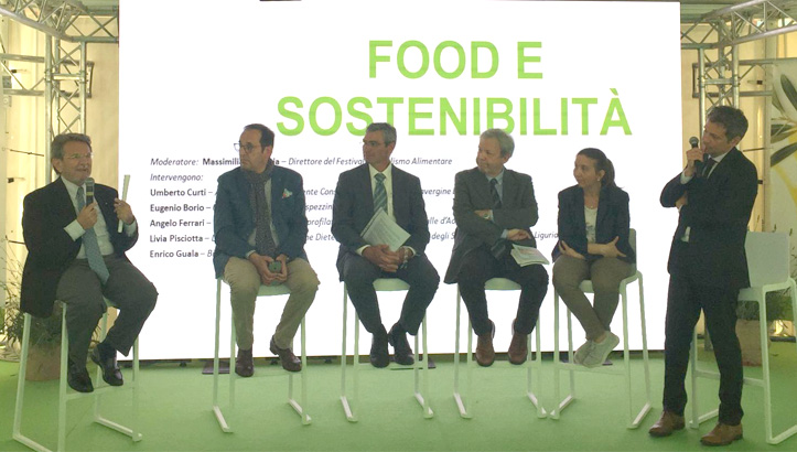 Foto del dibattito "Food e sostenibilità"